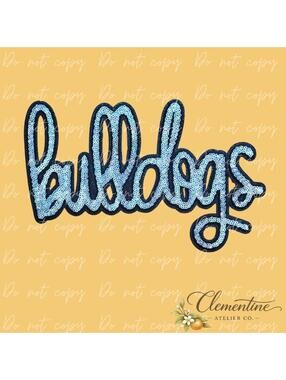 Bulldogs Script Iron-on Patch